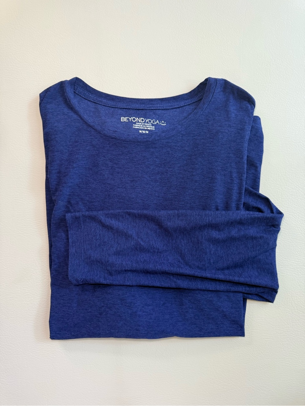 Beyond Yoga Always Beyond Long Sleeve Shirt 2.0 Blue Heather Men's Medium - Hole